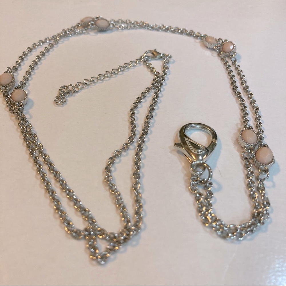 Silver Tone Lanyard by Paparazzi for ID Badge, Keys or Other - Picture 1 of 4
